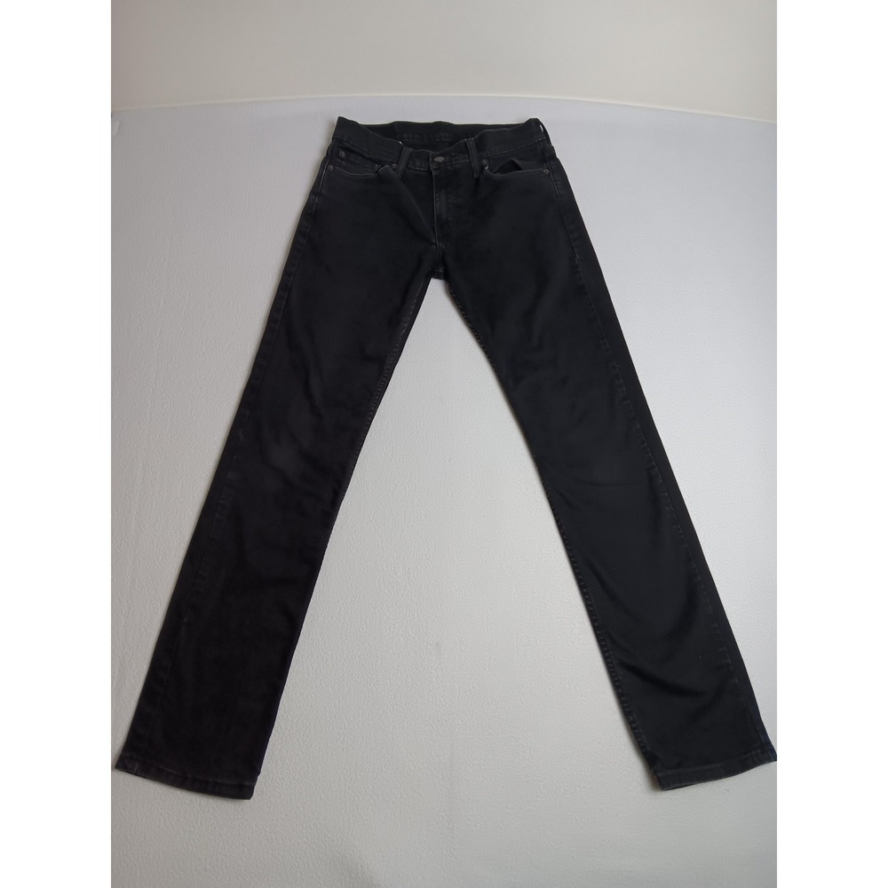 Levis 511 Jeans Mens 30x32 Black Dark Wash Slim Tapered Stretch Denim 04511-2694